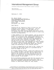 Letter from Mark H. McCormack to Berry Gordy