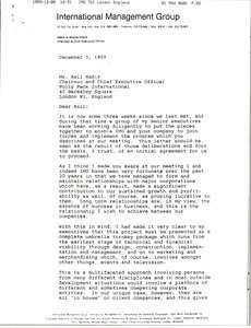 Letter from Mark H. McCormack to Asil Nadir