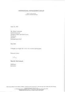 Letter from Mark H. McCormack to Robert Jamieson