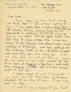 Letter from Helen Marston Beardsley to Caleb Foote