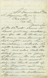 Letter from Simmons and Leadbeater to Joseph Lyman