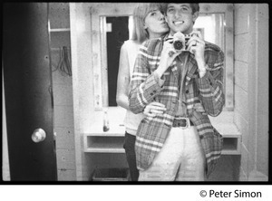 Peter Simon: self-portrait in a mirror with Karen Helberg