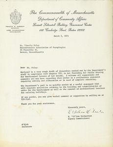 Letter from E. William Richardson to Timothy Foley