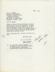 Letter from John D. Twiname to Timothy J. Nugent