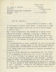 Letter from L. S. Michaelis to Elmer C. Bartels