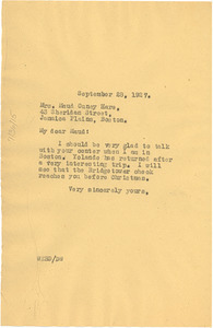 Letter from W. E. B. Du Bois to Maud Cuney-Hare