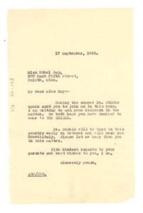 Letter from Crisis to Ethel Ray