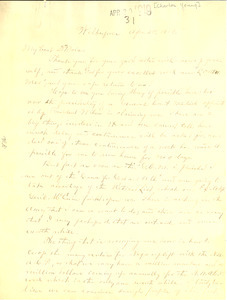 Letter from Charles Young to W. E. B. Du Bois