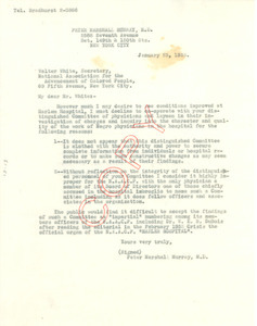 Letter from Peter Marshall Murray to National Association for the Advancement of Colored People
