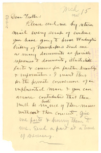 Letter from W. E. B. Du Bois to William Monroe Trottter