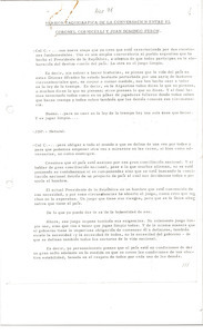 Report: meeting between Francisco Cornicelli and Juan Domingo Perón