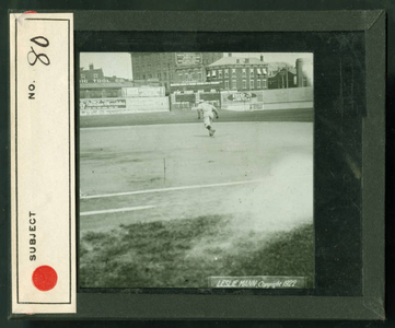 Leslie Mann Baseball Lantern Slide, No. 80