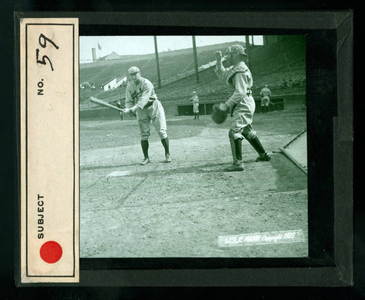 Leslie Mann Baseball Lantern Slide, No. 59