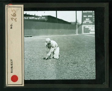 Leslie Mann Baseball Lantern Slide, No. 265