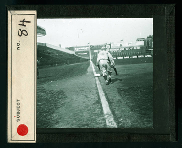 Leslie Mann Baseball Lantern Slide, No. 84