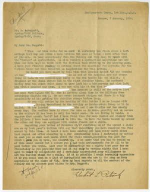 Letter from Herbert L. Patrick to Laurence L. Doggett (January 7, 1918)