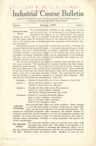 Industrial Course Bulletin (Vol. 2, No. 1), January 1924