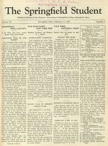 The Springfield Student (vol. 11, no. 5), February 11, 1921