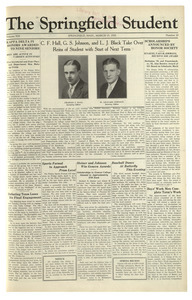 The Springfield Student (vol. 19, no. 20) March 15, 1929