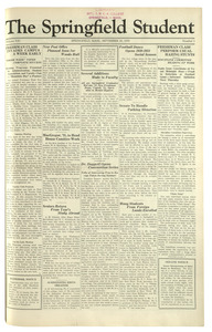 The Springfield Student (vol. 21, no. 01) September 26, 1930
