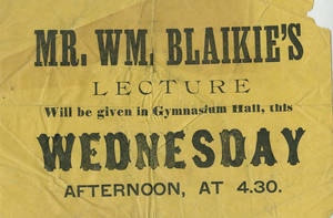 Mr. William Blaikie's Lecture