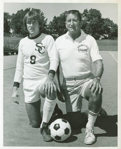 Head Coach Irv Schmid and Team Captain Peter Haley, 1976