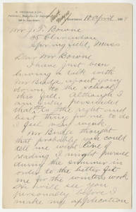 Letter from Thomas D. Patton to Jacob T. Bowne (April 10, 1888)