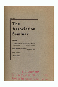 The Association Seminar (vol. 22 no. 9), June 1914
