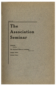 The Association Seminar (vol. 25 no. 7), April 1917