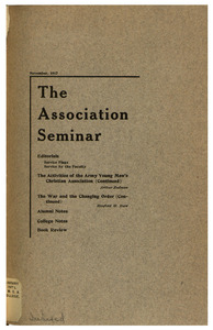 The Association Seminar (vol. 26 no. 2), November 1917