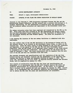 Memorandum to the Boston Redevelopment Authority from Edward J. Logue