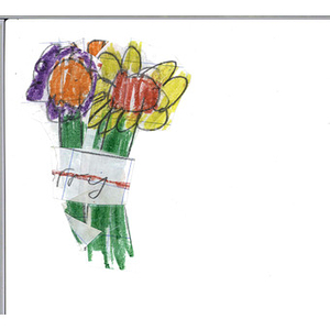 Bouquet drawing from a student at the International School of Kenya