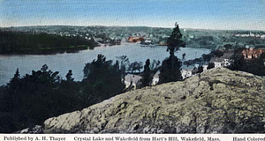 Crystal Lake and Wakefield from Hart's Hill, Wakefield, Mass.