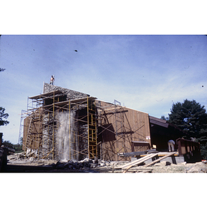 Construction on Lodge, Warren Center, 1966