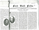 Ford Hall Forum Folks newsletter, vol. 2, no. 20, 03/08/1914