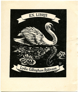 Ex libris Lydia Gillingham Robinson