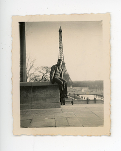 Murray Rosenblum posed in front of Cafe International