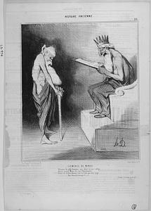 Clémence de Minos. Heureux le pâle humain, qui, dans ce noir refuge Arrive quand Minos lit son Charivari; Il est sûr d'être absous, car on sait que tout juge, Est désarmé quand il a ri. (Petite réclame poétique.)