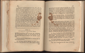 Of Commencement and Academical Degrees, from the Laws of Williams College, 1795