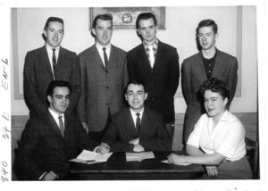 Members of Suffolk University's Walter Burse Debating Society, 1961