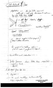 Handwritten notes regarding the Jesuit murder case