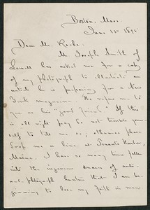 Letter, June 13, 1895, T.B. Aldrich to James Jeffrey Roche