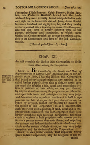 1809 Chap. 0012. An Act To Enable The Boston Mill Corporation To Divide Their Estate Among The Proprietors.