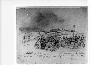 People of Baltimore witnessing the Erection of the Fortifications by Warren Zouaves