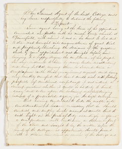 Joseph Vaill drafts of report as General Agent of Amherst College, 1842 August