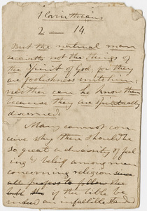 Edward Hitchcock sermon notes, 1834 February 28