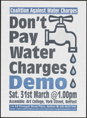 Coalition against water charges : Don't pay water charges demo