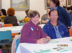 Dorothy Mazzola and Vietnamese student Thong Nguyen