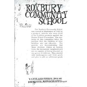 Roxbury Community School.