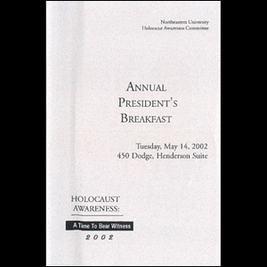 Annual President's Breakfast program, 2002.